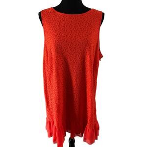 Kensie - Orange Lace Shift Dress - Size Extra Large NWOT